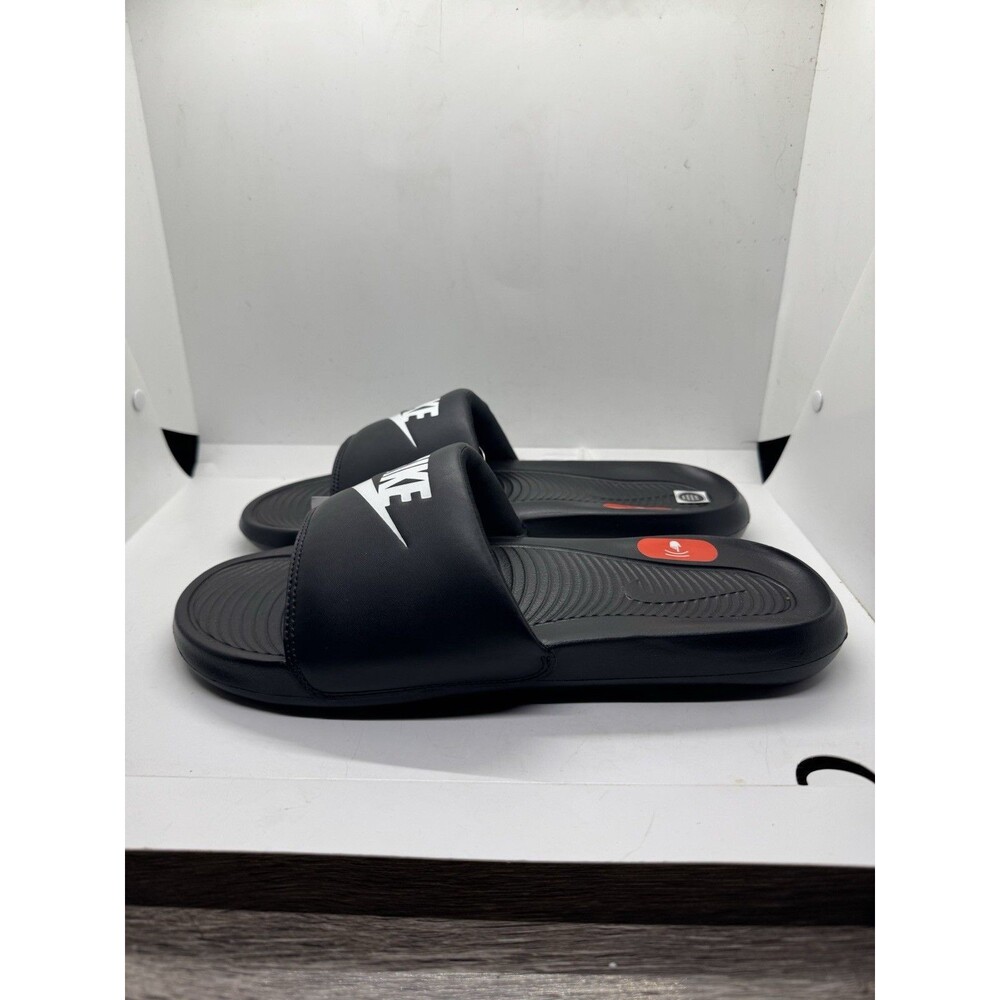 Nike Victori One Black White Mens Slides Sandals size 10 CN9675-002